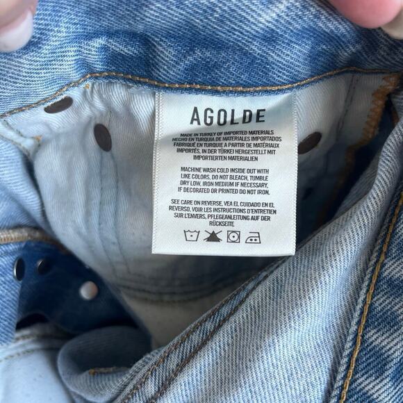 AGOLDE Parker Vintage Cut Off Denim Shorts in Swap Meet Size 25 - Picture 5 of 6